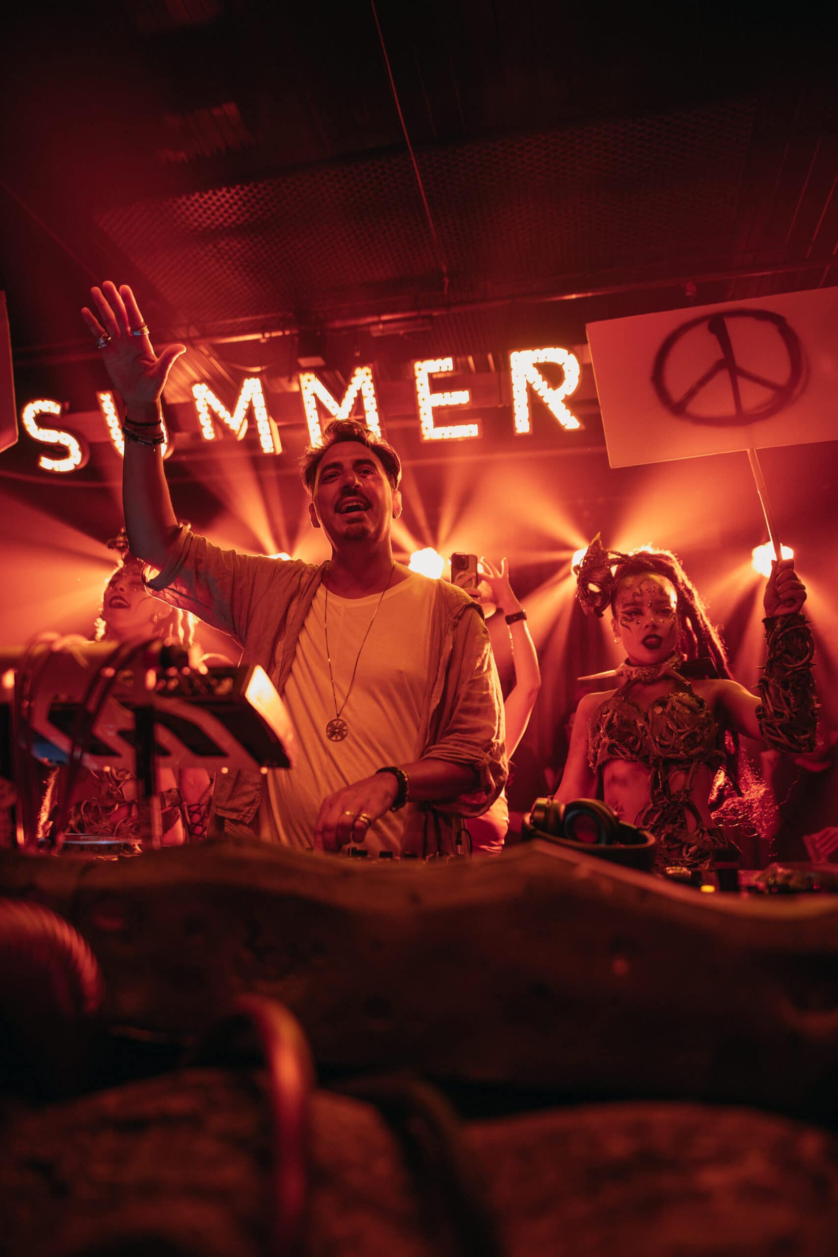 DJ Kintar playing at Cova Santa - Ibiza event photographer