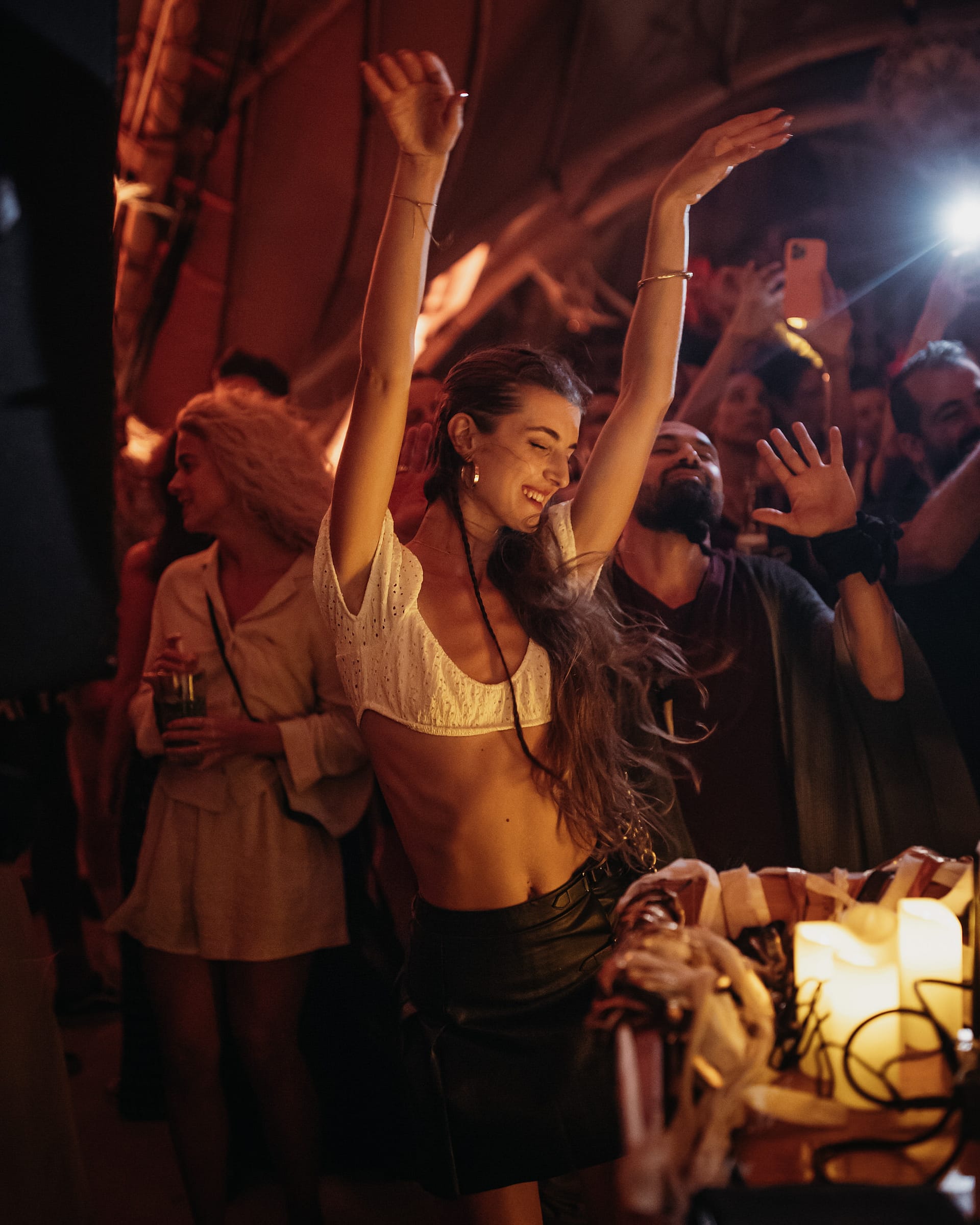 Ibiza event photographer capturing guests dancing